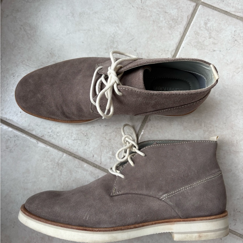 Calvin Klein Taupe Suede Chukka Boots